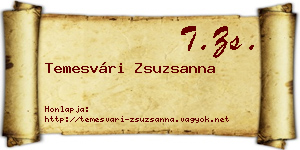 Temesvári Zsuzsanna névjegykártya