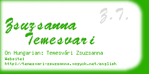 zsuzsanna temesvari business card
