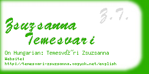 zsuzsanna temesvari business card